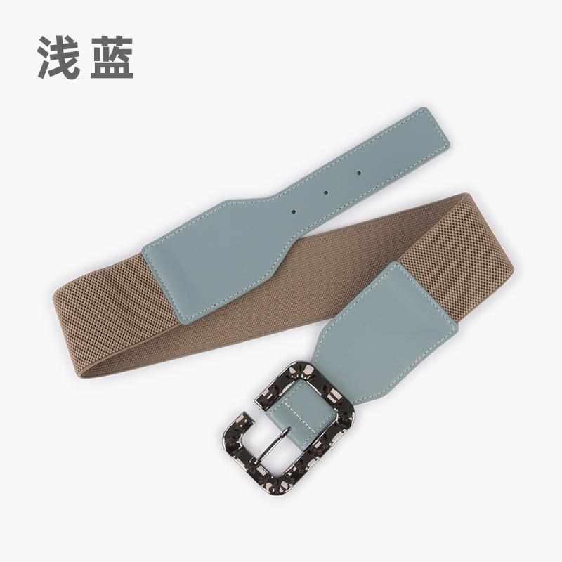 Leather Belt Elastic Elastic Belt Women'S Personalized Dress Suit Decorative Temperament Waist Seal Waist Thin