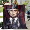 P-Coperta Morbida in Peluche Peaky Blinders Tommy Shelby,Coperta in Flanella Coperta Plaid per Soggiorno Camera da Letto Letto Divano Coperta da Picnic Bambino