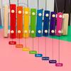8 Note Wooden Xylophone Toy with 2 Mallets Colorful Metal Keys Glockenspiel Xylophone Toddlers Boys Girls Educational Percussion