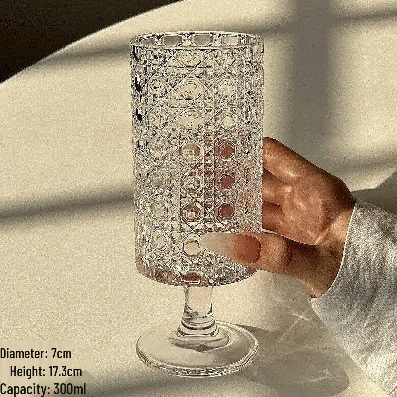 Creative Tree-Texture Stemmed Glass
