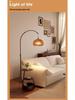 Yuzu Style Vintage Floor Lamp with Storage - Retro American Living Room, Bedroom, or Study Accent Lamp
