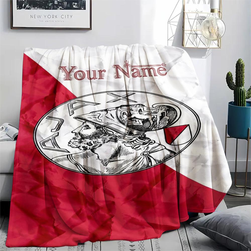 1PC Ajax Fan Gear Custom Name Patterned Flannel Blanket Suitable For All Seasons For Home Decor Warmth And Comfort Gifts Holiday Present