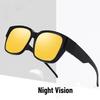 Pochromic Night Vision Glasses Goggles Shaeds for Men Women Night Driving Fit Over Glasses UV Protection Sunglasses