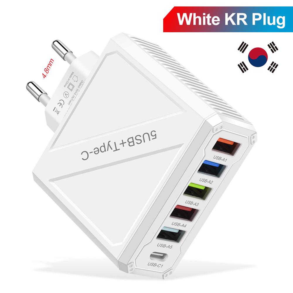 

3.1A 5-Port USB Charger with EU, US, UK, KR Plug Adapters