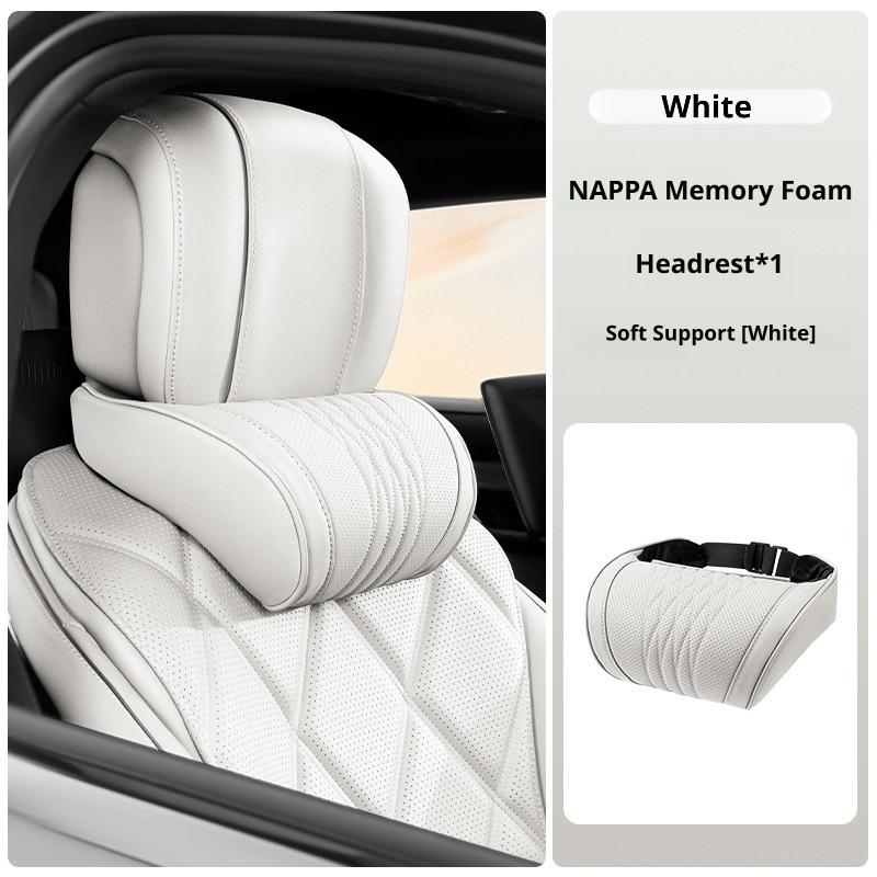 Luxury Nappa Leather Latex Car Neck Pillow For XPENG G3i P7 P7i P7+ G6 G9 G7 EREV X9 MONA M03 GX Ergonomic Support Car Waist