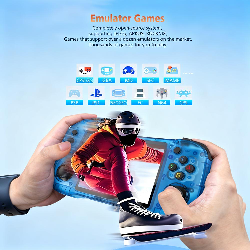 Retro R46H Portable Gaming Console, Linux System, 4.2" IPS Portable Handheld, 64 GB, Video Games