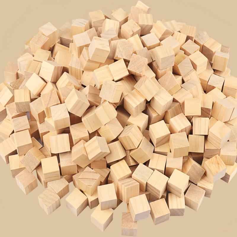 Разноцветные деревянные геометрические строительные блоки для детей 1 cm естественный
