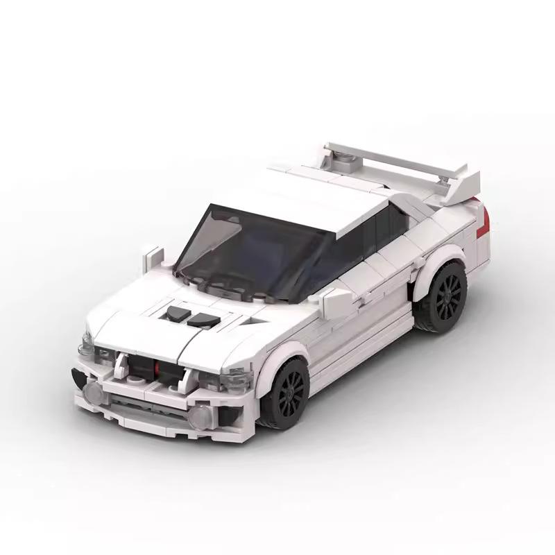 Building Block Lancer EVO 8 Grid Car Boy Assembled Building Block Toy Car Model