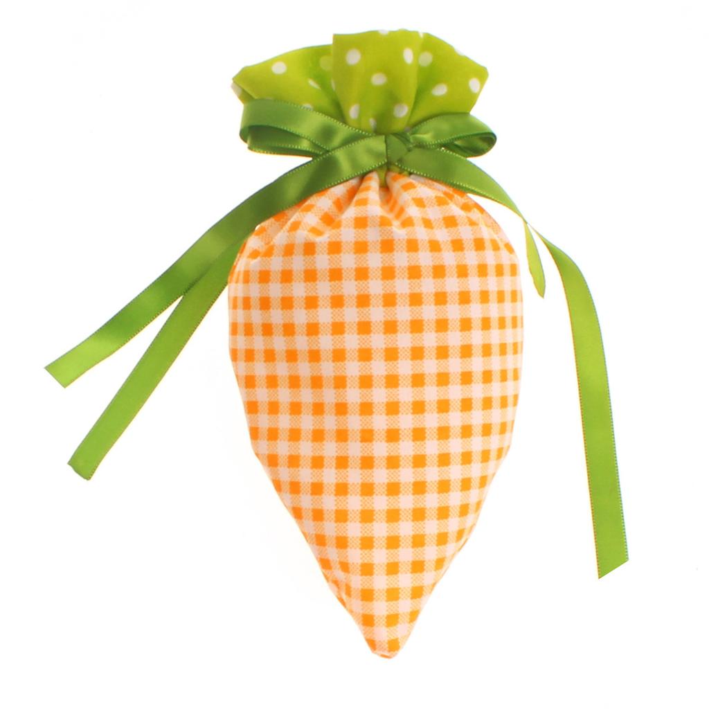 2025 Happy Easter New Carrot Shape Drawstring Fabric Cute Party Candy Gift Bags Large Capacity Candy Wrapping Gift Bags