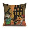 Halloween Linen Pillow Cover Printed Pillow Cover