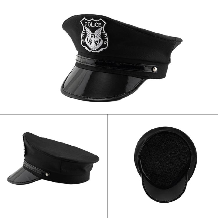 Fashion Cosplay Cop Hat Adult Military Hat with Embroidery Badges Carnivals Hat