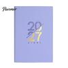 2027 Daily Planner with Monthly And Annual Schedule, A5 Thick Ink-proof Paper Portable Office Stationery Agenda Notebook, Durable PU Leather