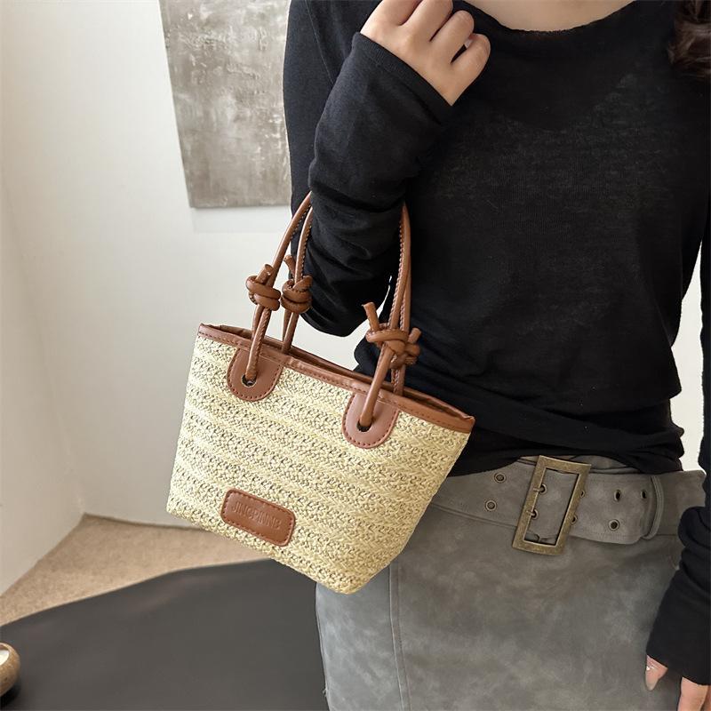 Geantă de umăr la modă și simplă pentru femei în vară nouă geantă de plajă cu capacitate mare, geantă de plajă pentru vacanță și agrement