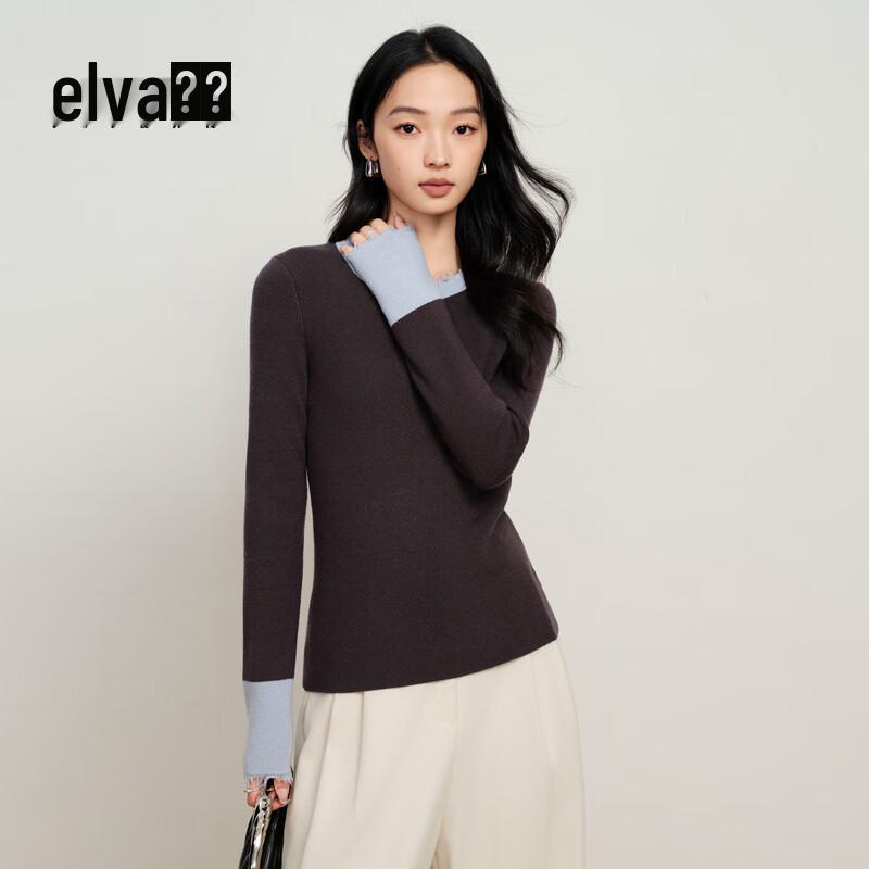 

Elva Island Patchwork Raw Edge Knit Sweater L