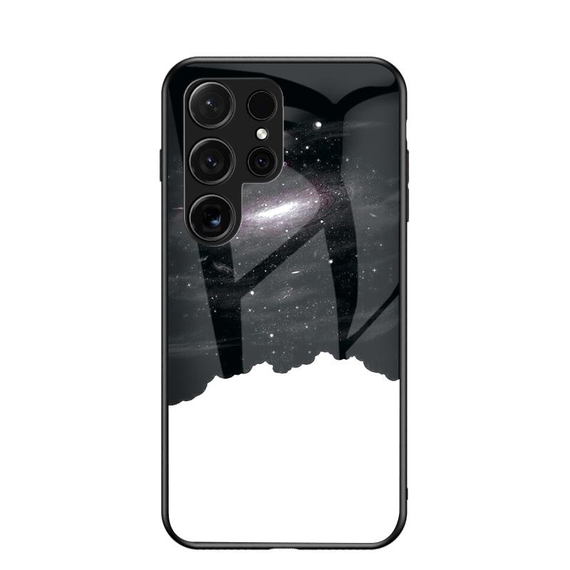 For Samsung Galaxy S24 Ultra S24 Plus S24 S23 Ultra S23 Plus S23 S22 Ultra S22 Plus S22 Starry Sky Pattern Glass Phone Case