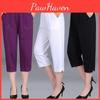 Waist Women Womens Summer High Pants Woman Straight Calflength Pants Plus Size Xl4xl