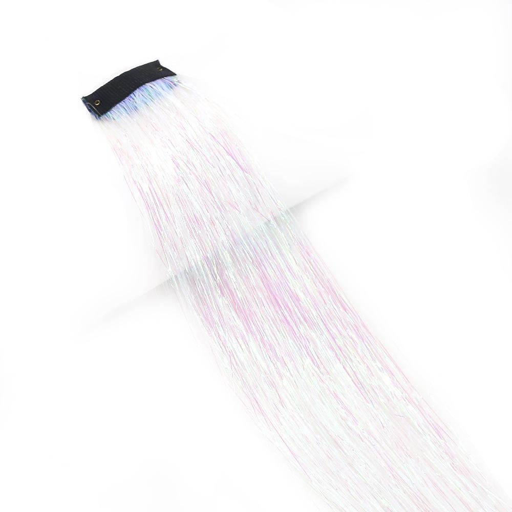 Seven-Color Dazzling Laser Tinsel Hair Extensions
