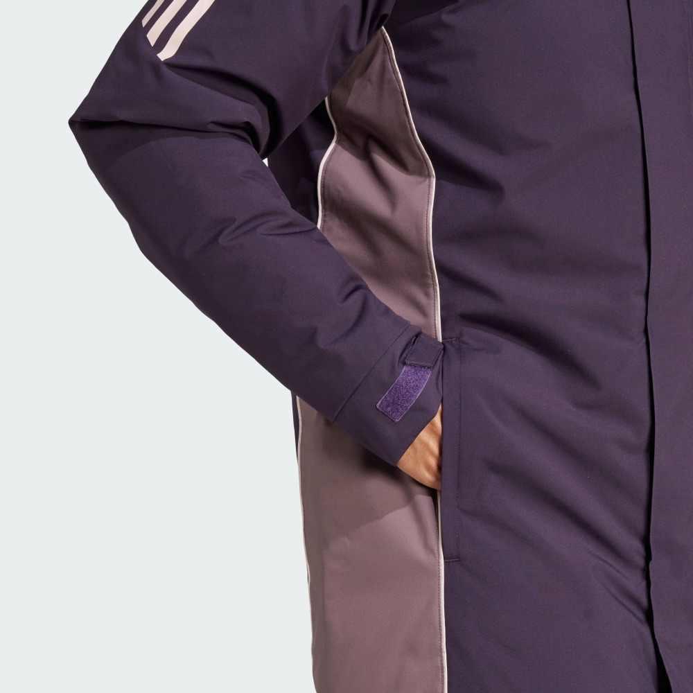 Adidas Football Series Striped Fashion Comfortable Versatile Long Sleeve Cotton Jacket Men Jackets Dark-Purple JF2926