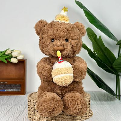 New Rose Teddy Bear Plaid Scarf Bear Valentine's Day Gift Doll Plush Toy Bear