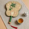 Creative Ancient-Style Hand-Cranked Fan Embroidered Traditional Handmade Fan Decorative Cattail Fan Summer