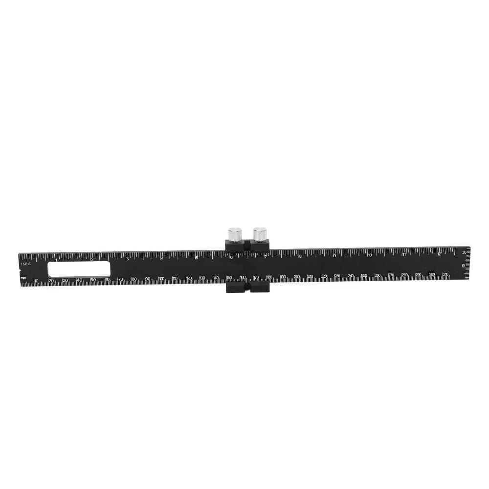 Aluminum Alloy T Square Ruler Metric Inch Scale Adjustable Slide Ruler  For Engineer Carpenter