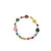 Dopaminfärgade Pärlarmband med Smiley Face Armband för Kvinnor Ljus Lyx Nisch Exklusiv Nischdesign Flickvän Student Hand Smycke