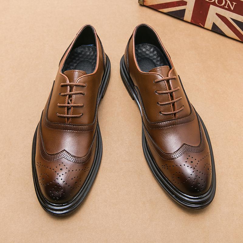 Fashion New men's leather shoes Leisure British style Daily work and office Plus Size Dress up party Plus Size Gentlemen's Classic Shoes