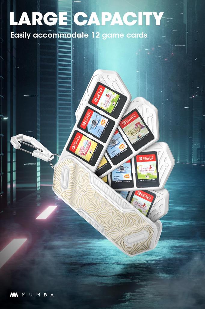 Mumba Switch Soft Switch Game Card Storage Soft 12 Cards 4 Layer Rotating Holder Easy to For Going Compatible with OLED Models Case, Case, Storage,