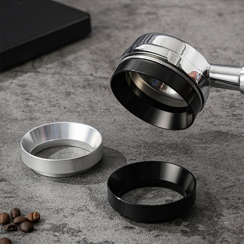 1 Pcs Silver Black Coffee Dosing Ring Magnetic Espresso Intelligent Funnel 51Mm 53Mm 54Mm 58Mm For Portafilter Barista Tools
