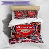 3pcs Duvet Cover Set (1*Duvet Cover + 2*Pillowcase, Without Core),football team.C Print Bedding Set, Bedroom Decor, All‑Season, Birthday Gift
