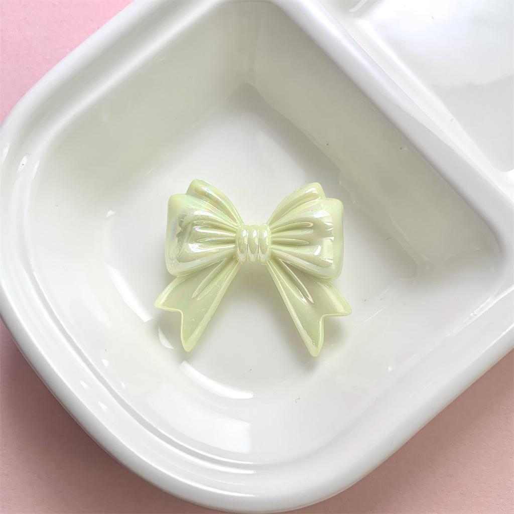 Z87 5Pcs/bag 32*36mm Big Bow Bowknot Acrylic Pendants For Crafted Beading Necklace Bracelet Keychain Jewelry Making Beads Gift