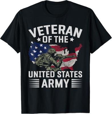 US Army Proud Soldier US Flag Patriotic Veteran T-Shirt 100% Cotton O-Neck Short Sleeve Summer Casual Mens T-shirt Streetwear
