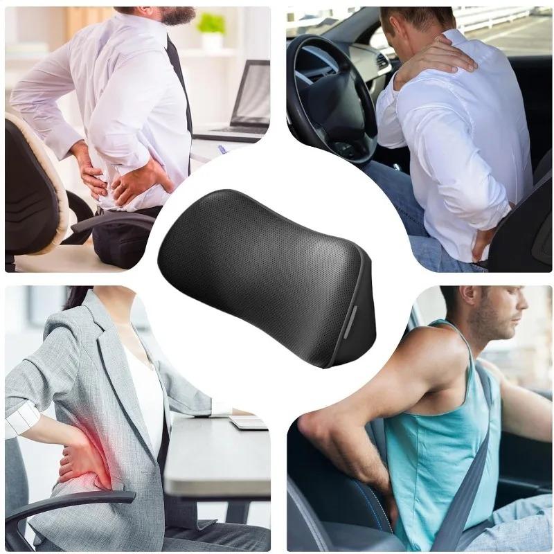 Lumbar Support Car Seat Pillow Memory Foam Breathable Back Protector for Office Chairs and Car Interior Accessories