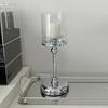 Jijijing Glass Candle Holder, European Style Pillar Metal Tall Candlestick for Candles And Tealights, Romantic Table Centerpiece Wedding Party