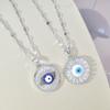 Creative Devil'S Eye Necklace Women'S Personality Trend Versatile Diamond Blue Eye Pendant
