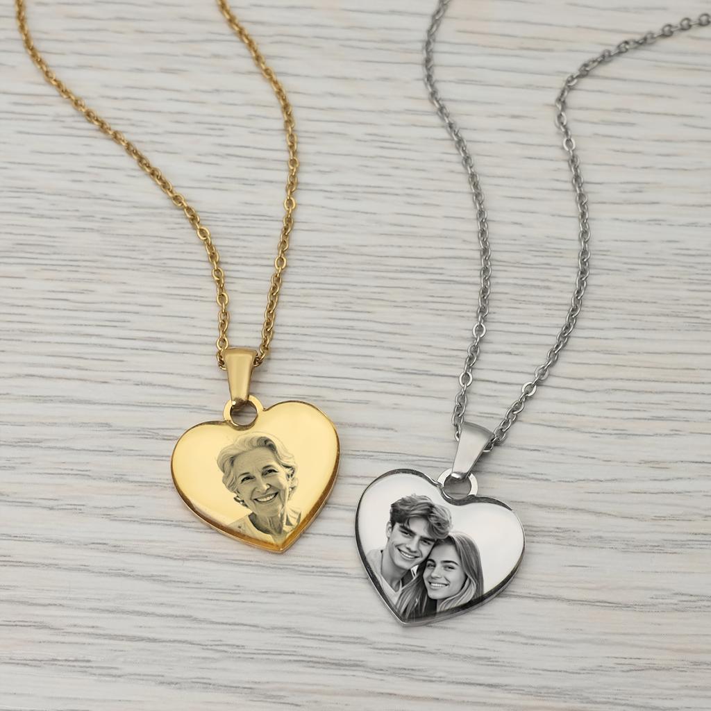 Picture Necklace Personalized for Women,Custom Photo Love Heart Projection Pendant, Valentine's Day gift,gifts for mom