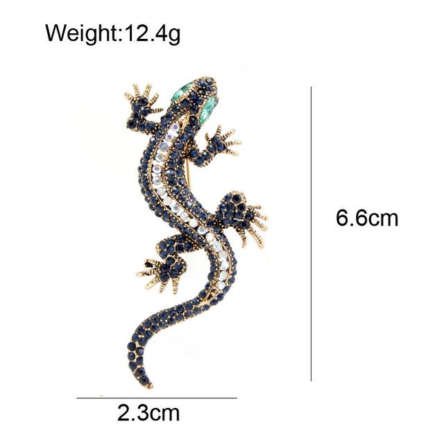 Crystalline Lizard Brooches Adorable Fashionable Stylish Animal Pins Summer For Women Shining Jewelry Kids Accessories Good Present GiftCute Jewelry