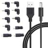 USB To DC5V Converter Adapter Cable 10 Adapters USB To DC5V Jacks Charging Cable for Wifi Router Mini Fan Speaker