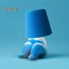 Shy Boy Table Lamp Little Man Shaped Lamp LED Desk Lamp Night Light Touch Control Plug-in Bedside Lamp for Bedroom Decor Valentine's Day Gift