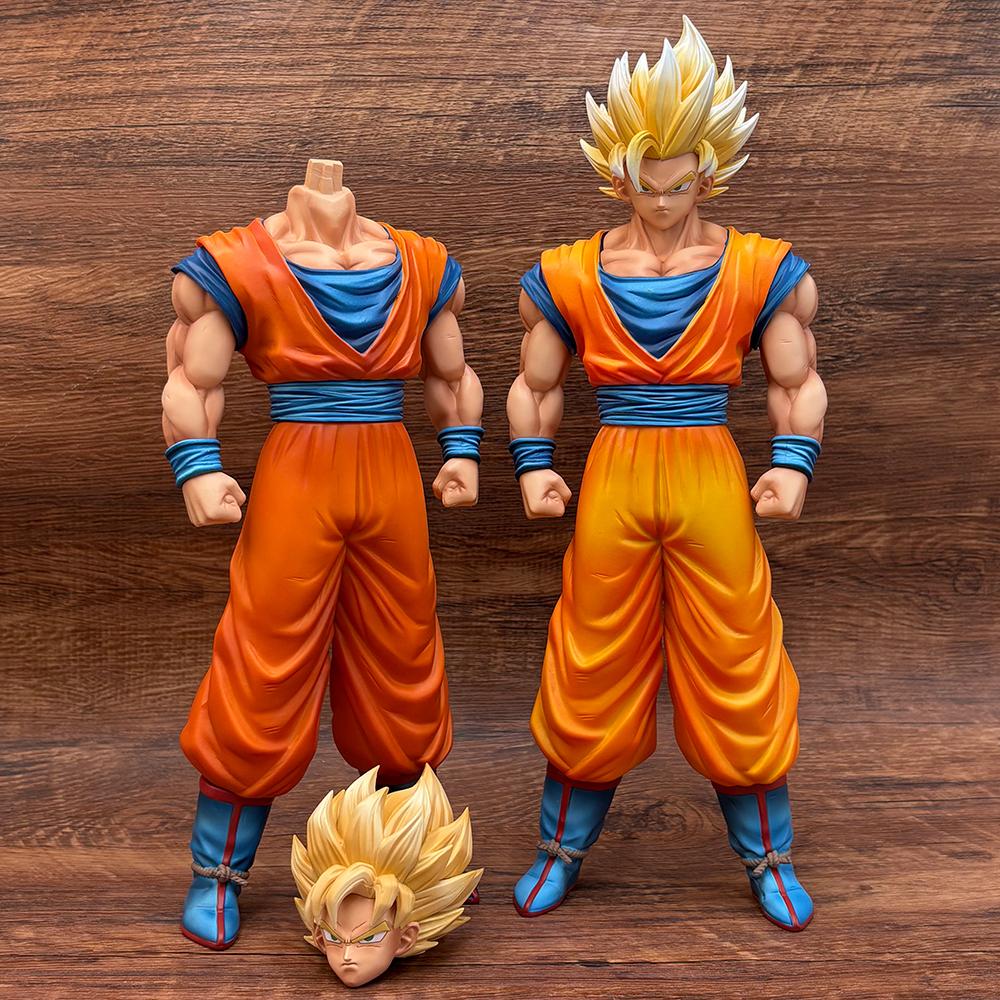 32CM Dragon Ball Son Goku Anime Figures Super Saiyan 1&2 PVC Collection Model Statue Boys Gifts Toys