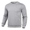 Mens Casual Hoodless Sweatshirt Solid Color Round Neck Long Sleeve Pullover Comfort Fit Cotton Blend