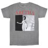 Men's Aretha Franklin ARETHA Red Logo Above Black & White Photo T-shirt Medium