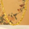New Men's Faux Gold 8mm Faceted Star Cut Necklace - Gold Plated Chain