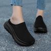 Half Drag Large Size Cotton Shoes Bag Head Outdoor Casual Platform Slippers Couple Velvet Slippers Fly Knitting