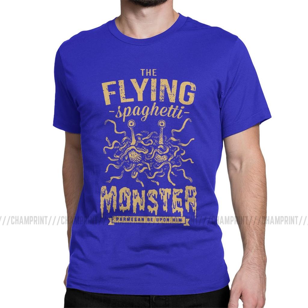 The Flying Spaghetti Monster T Shirt Men Funny TShirt Round Neck Flying Spaghetti Monsterism Pastafarianism FSM Tee Shirt