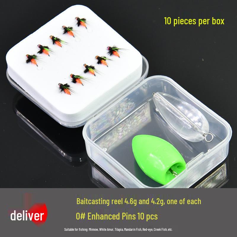 White Strip Fishing Rig: Micro Lure Baits, Mosquito Fly Hooks, Feather Lure, and Imitation Melon Seed Bait