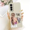For Infinix Hot 70 5G Case X6895 X6895B Pretty Girl Sunflowers Painted Cover Soft TPU Phone Case For Infinix Hot 70 Hot70 Fundas