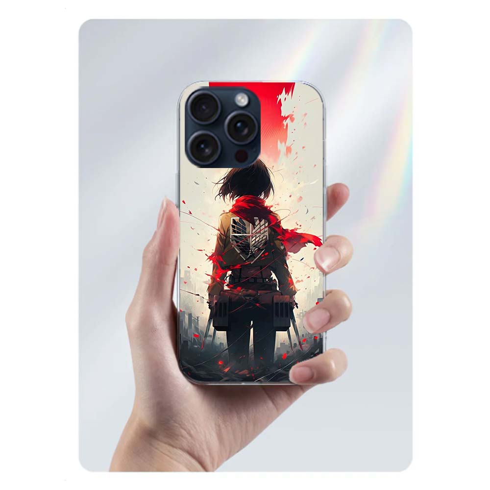 Character MIKASA Clear Phone Case For Iphone 17 Air 16 Pro Max 15 Pro 14 Plus 17E 16E 11 13 12 Mini Cover Cases Fundas Cell TPU