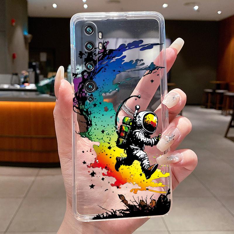 Phone Case For Xiaomi Mi cc9 Pro/Mi Note 10/Mi Note 10 Pro Butterfly Bow Protective Casing Transparent Soft Silicone TPU Cover