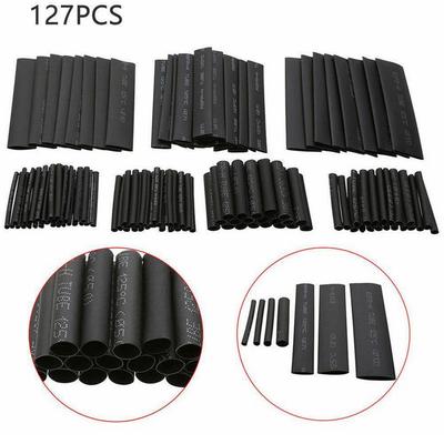 127pcs Heat Shrink Tube Wires Shrinking Wrap Tubing Wire Connect Cover Protection Cable Electric Cable Waterproof Shrinkable 2:1